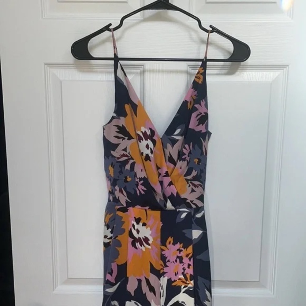 H&M Floral Women's Jumpsuit - Black, Orange, Pink - Picture 4 of 6